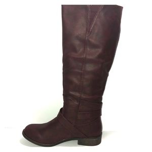 Deep Burgundy Knee High Boot